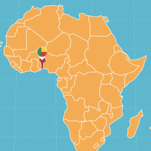 carte du bénin en afrique